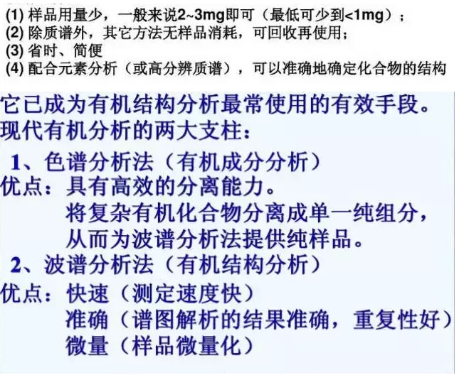 波譜分析的特點(diǎn)